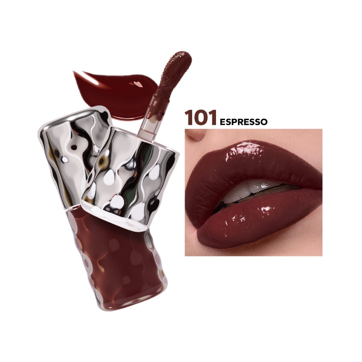 Beauty Glazed Volume Plumping Lip Gloss - 101 ESPRESSO Beauty Glazed Volume Plumping Lip Gloss - 101 ESPRESSO