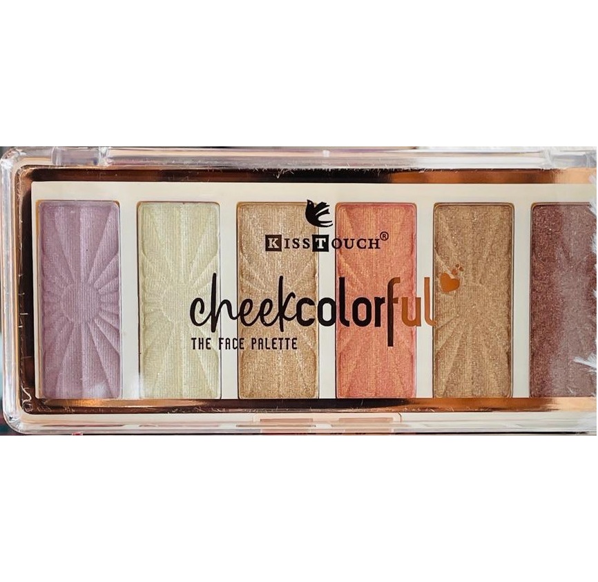Kiss Touch 6 Color Makeup Blush On Kit blusher palette Kiss Touch 6 Color Makeup Blush On Kit blusher palette