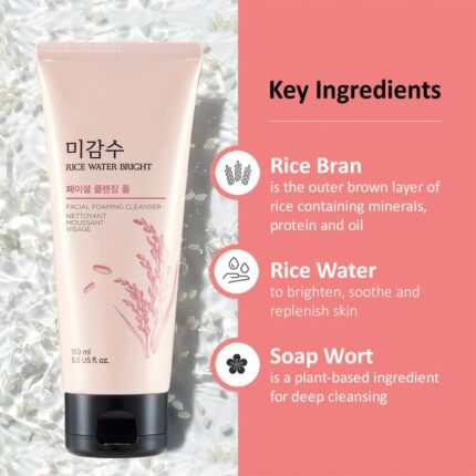 Korean Rice Water Bright Foaming Cleanser 150ml