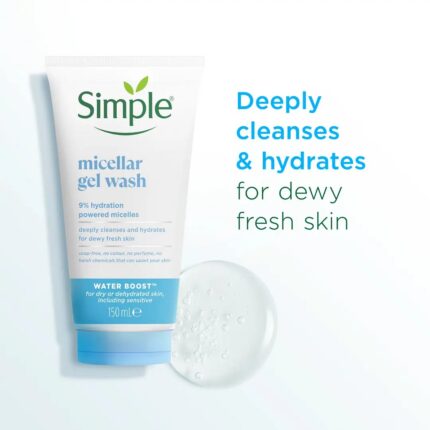 Simple Water Boost Micellar Facial Gel Wash 150ml