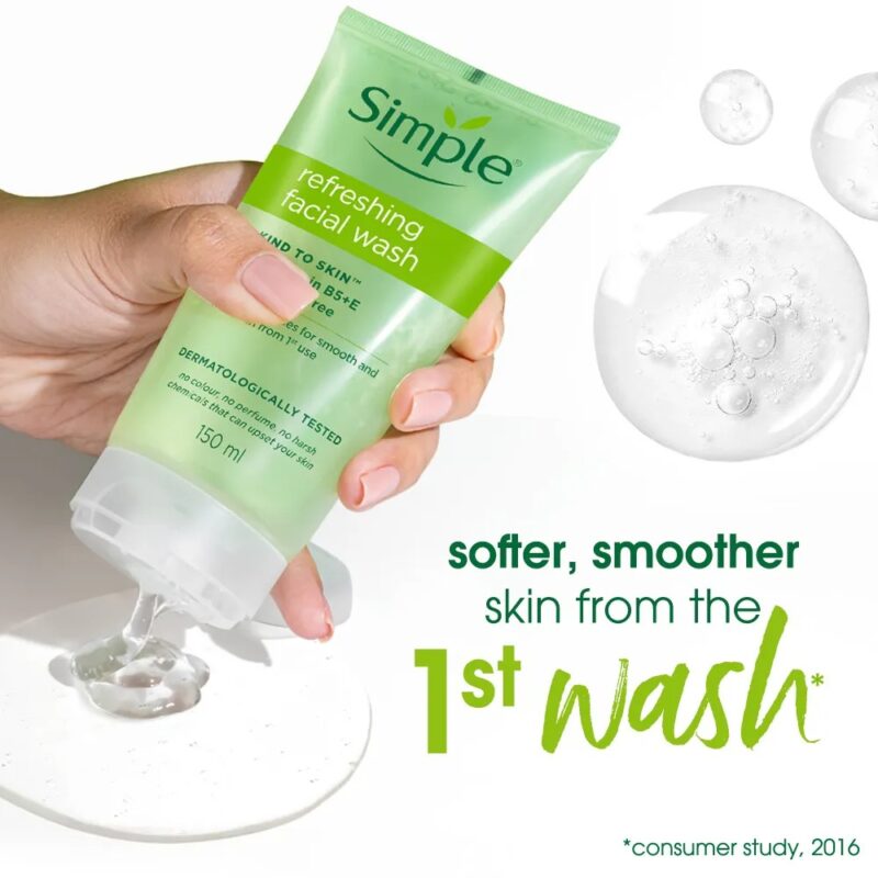 Simple Kind To Skin Refreshing Facial Wash Gel 150ml