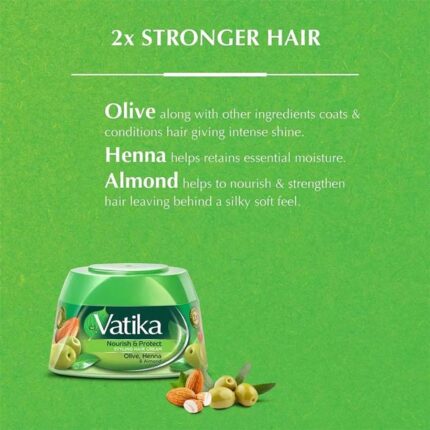 Vatika Nourish & Protect Styling Hair Cream with Olive Henna & Almond