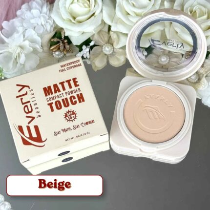 Everly Beauties Matte Compact Powder SPF15 Beige