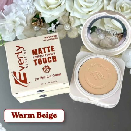 Everly Beauties Matte Compact Powder SPF15 Warm Beige